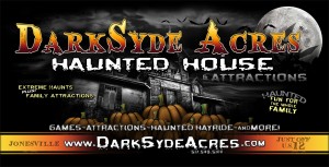 haunted house hayride billboard